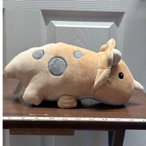 Cute & Cuddly Beige Gray Kawaii Dinosaur Stuffed Animal Plush Toy 12"